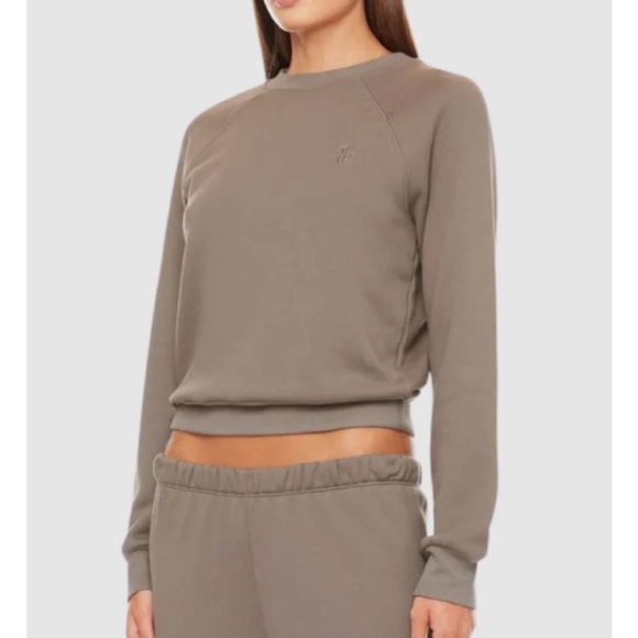 ETERNE SHRUNKEN RAGLAN SWEATSHIRT in Clay size Medium - Picture 4 of 8